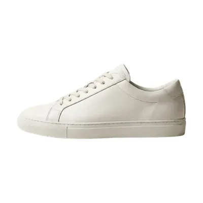 White leather low-top sneaker